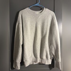 OFFLINE By Aerie Cloud Fleece Oversized Crewneck Sweatshirt Grey XS